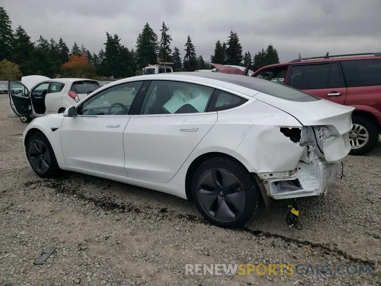 2 Photograph of a damaged car 5YJ3E1EA9LF504896 TESLA MODEL 3 2020