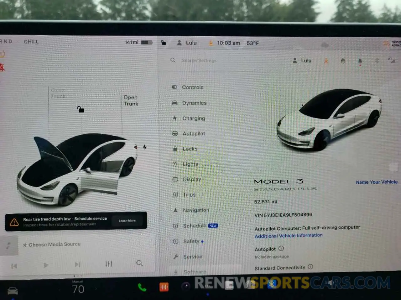 9 Photograph of a damaged car 5YJ3E1EA9LF504896 TESLA MODEL 3 2020