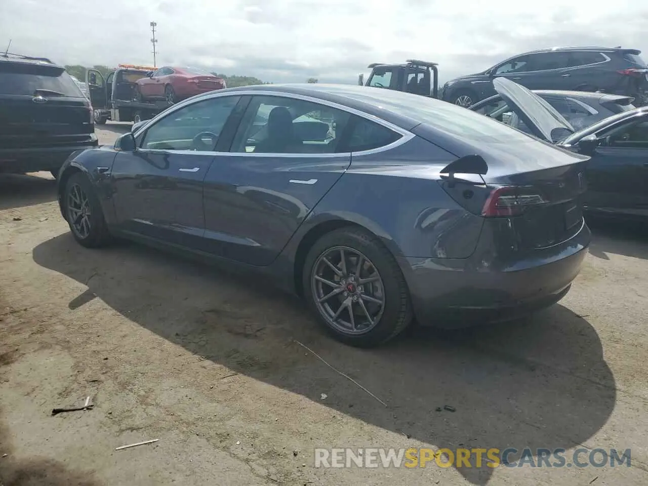 2 Photograph of a damaged car 5YJ3E1EA9LF597208 TESLA MODEL 3 2020