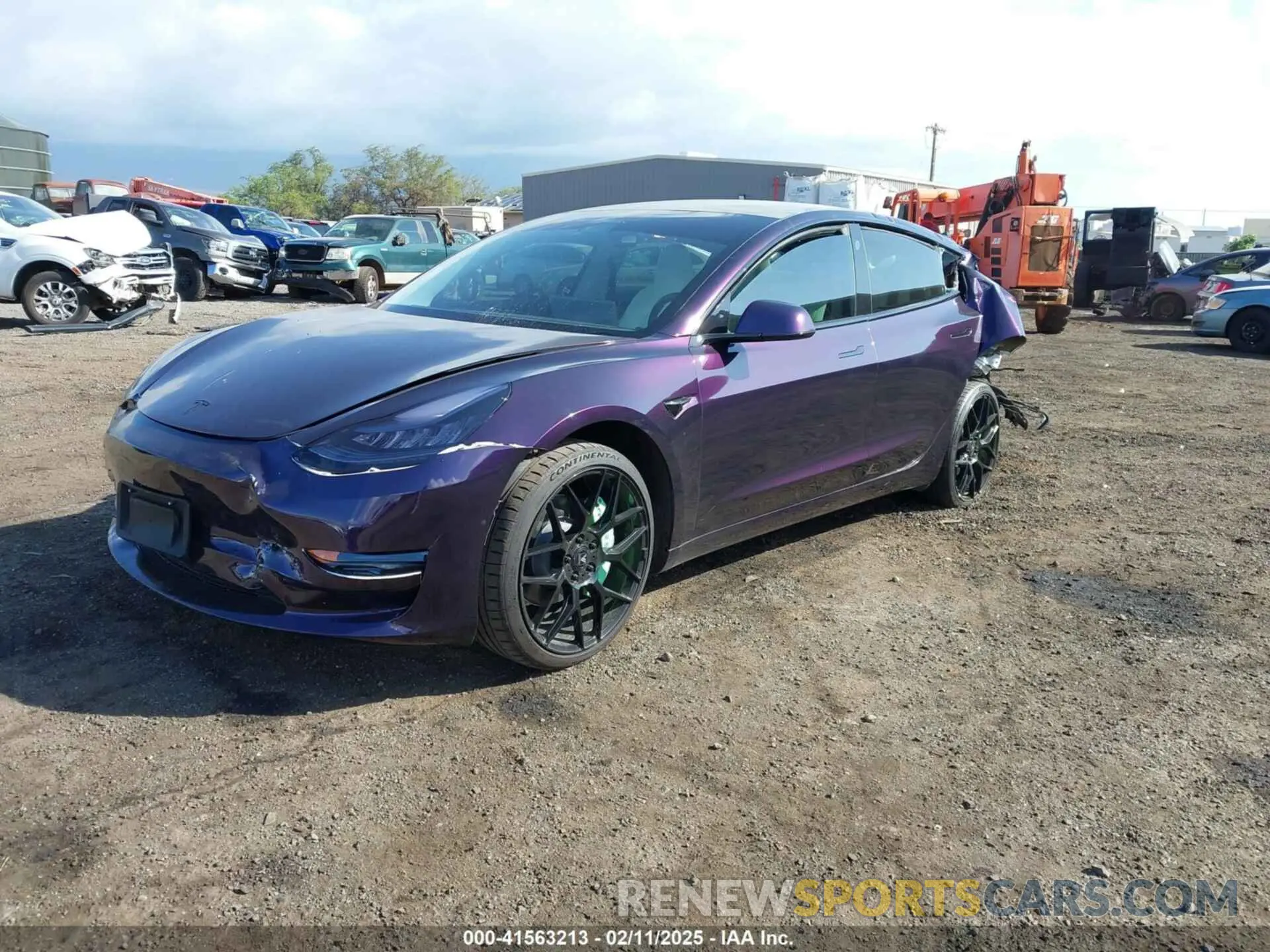 2 Photograph of a damaged car 5YJ3E1EA9LF599332 TESLA MODEL 3 2020