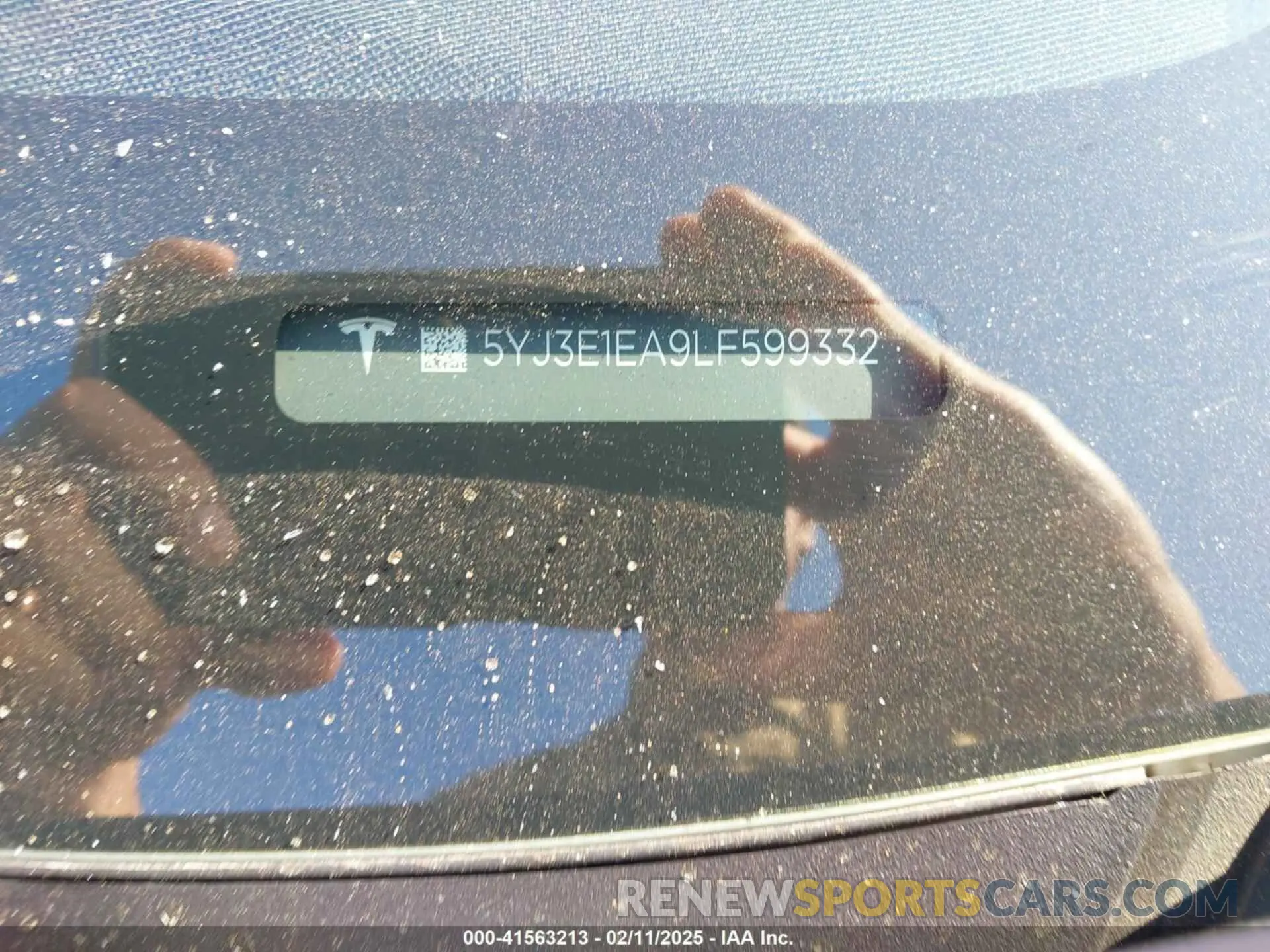 9 Photograph of a damaged car 5YJ3E1EA9LF599332 TESLA MODEL 3 2020