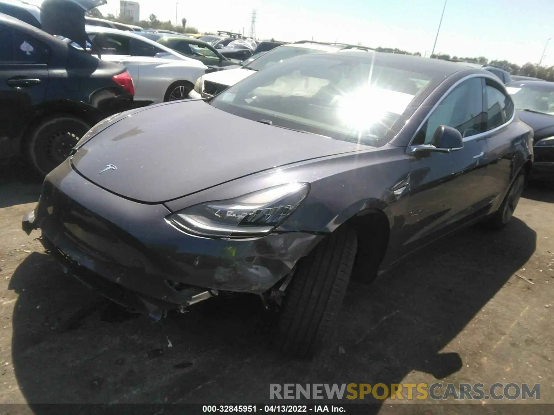 2 Photograph of a damaged car 5YJ3E1EA9LF613097 TESLA MODEL 3 2020