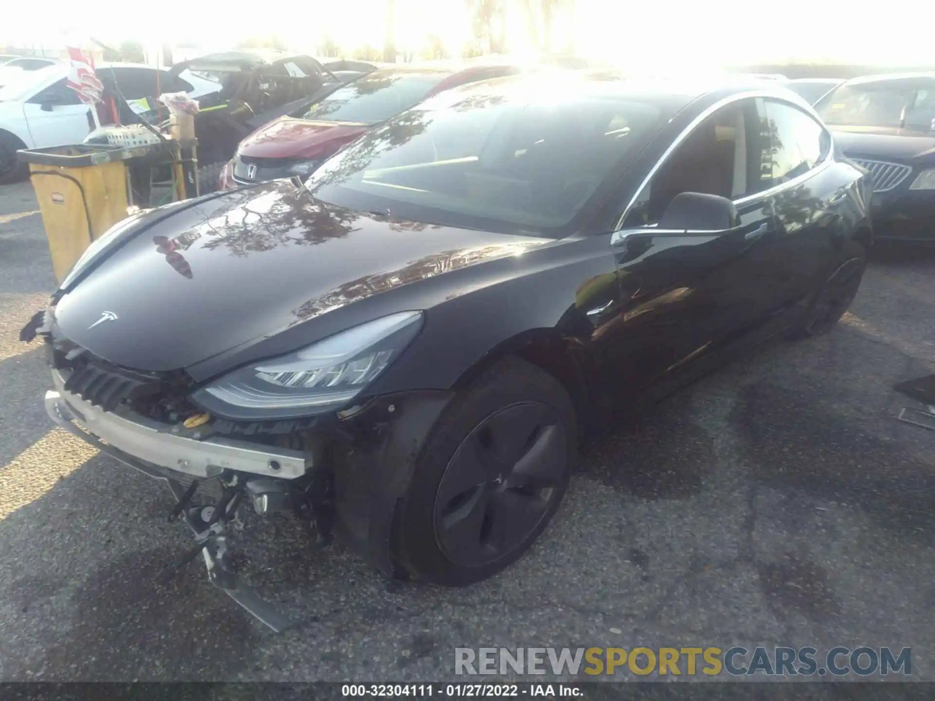 2 Photograph of a damaged car 5YJ3E1EA9LF630076 TESLA MODEL 3 2020