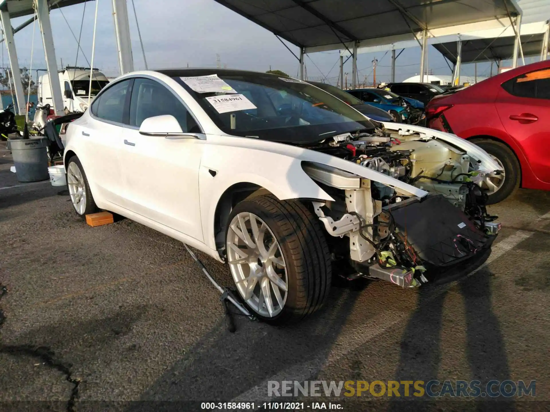 1 Photograph of a damaged car 5YJ3E1EA9LF632622 TESLA MODEL 3 2020