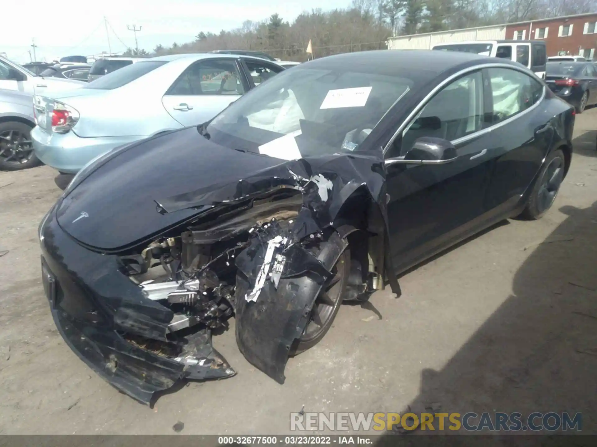 2 Photograph of a damaged car 5YJ3E1EA9LF643846 TESLA MODEL 3 2020