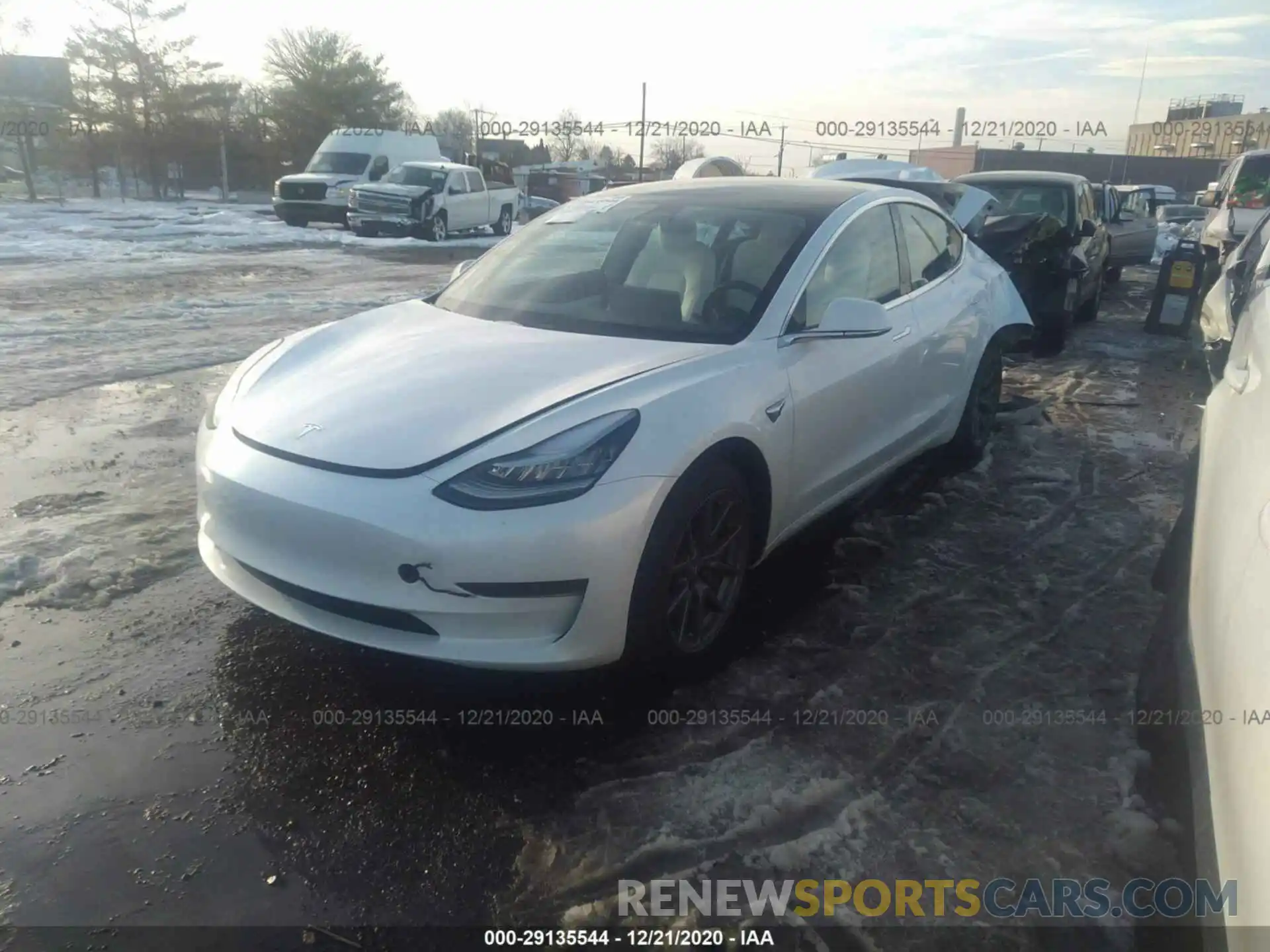 2 Photograph of a damaged car 5YJ3E1EA9LF703706 TESLA MODEL 3 2020