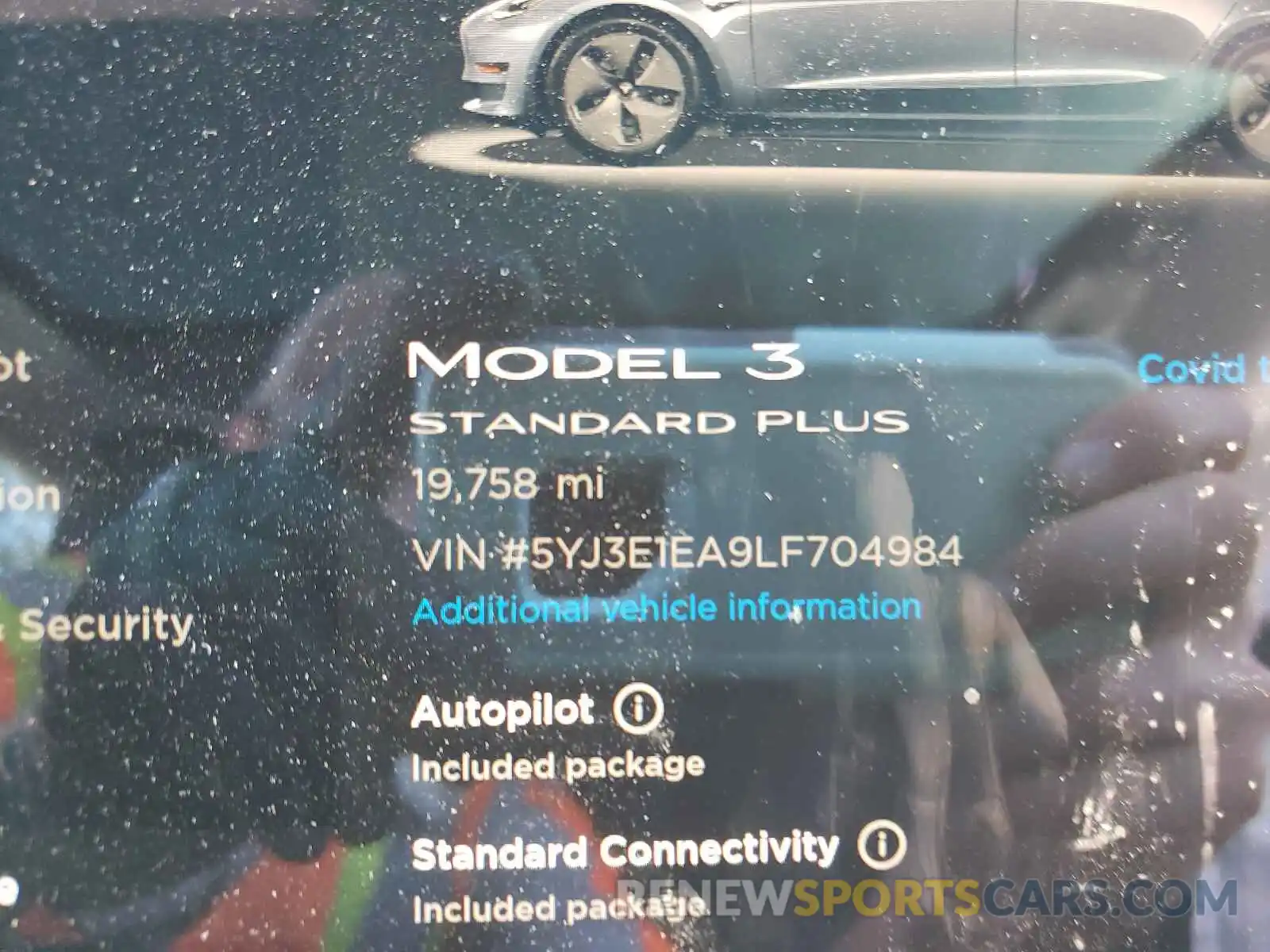 8 Photograph of a damaged car 5YJ3E1EA9LF704984 TESLA MODEL 3 2020