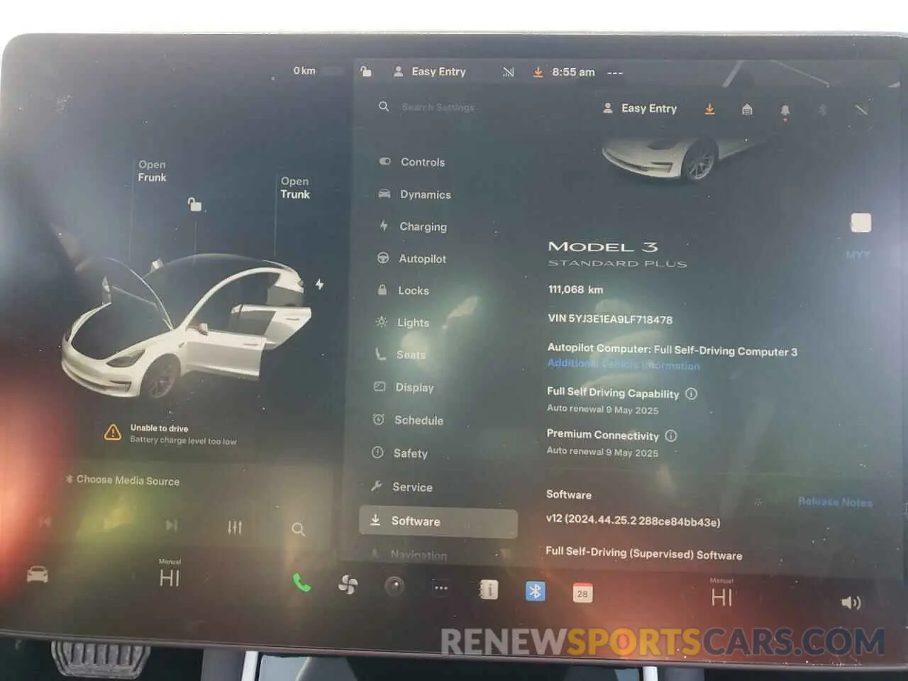 9 Photograph of a damaged car 5YJ3E1EA9LF718478 TESLA MODEL 3 2020