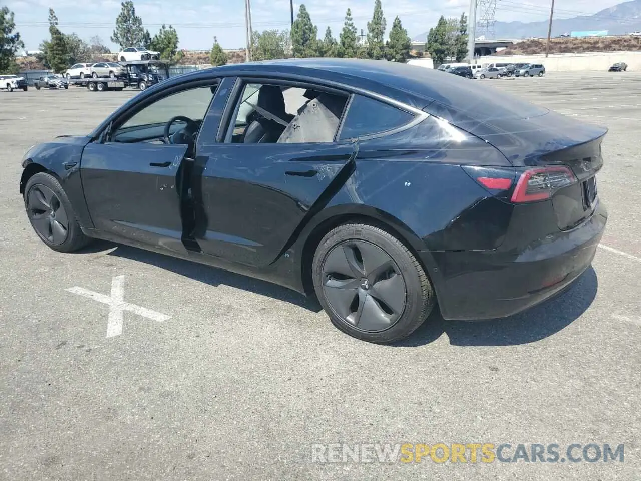 2 Photograph of a damaged car 5YJ3E1EA9LF743316 TESLA MODEL 3 2020