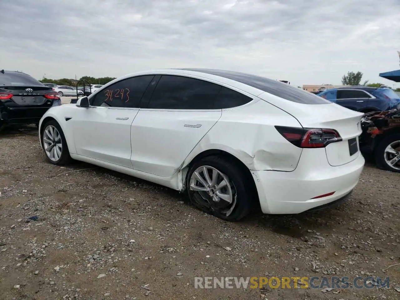 2 Photograph of a damaged car 5YJ3E1EA9LF793018 TESLA MODEL 3 2020