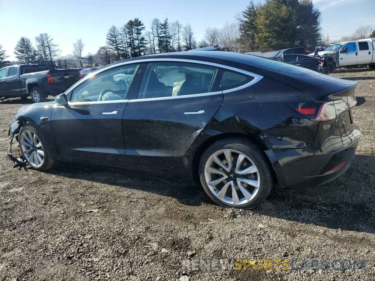 2 Photograph of a damaged car 5YJ3E1EA9LF797568 TESLA MODEL 3 2020