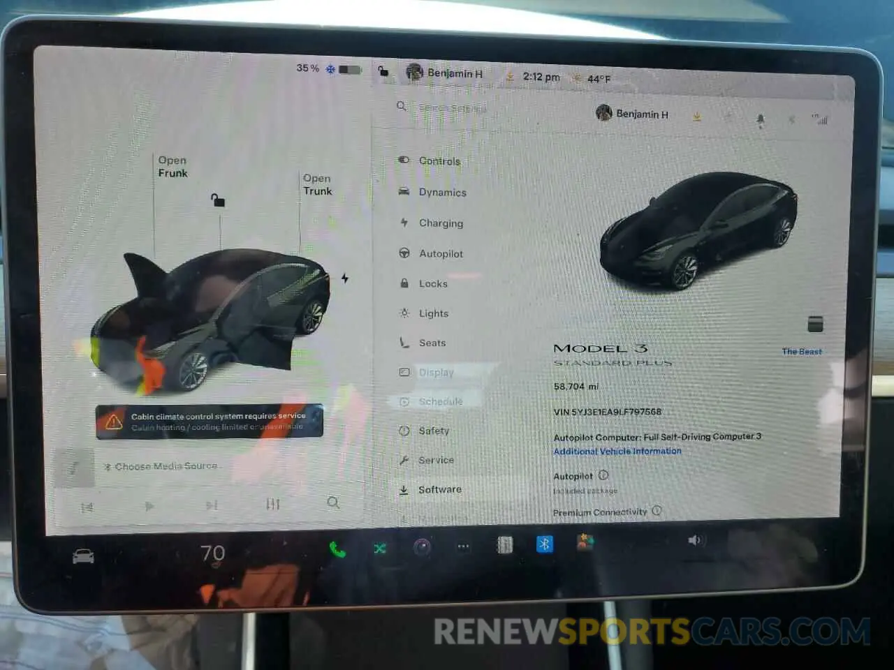 9 Photograph of a damaged car 5YJ3E1EA9LF797568 TESLA MODEL 3 2020
