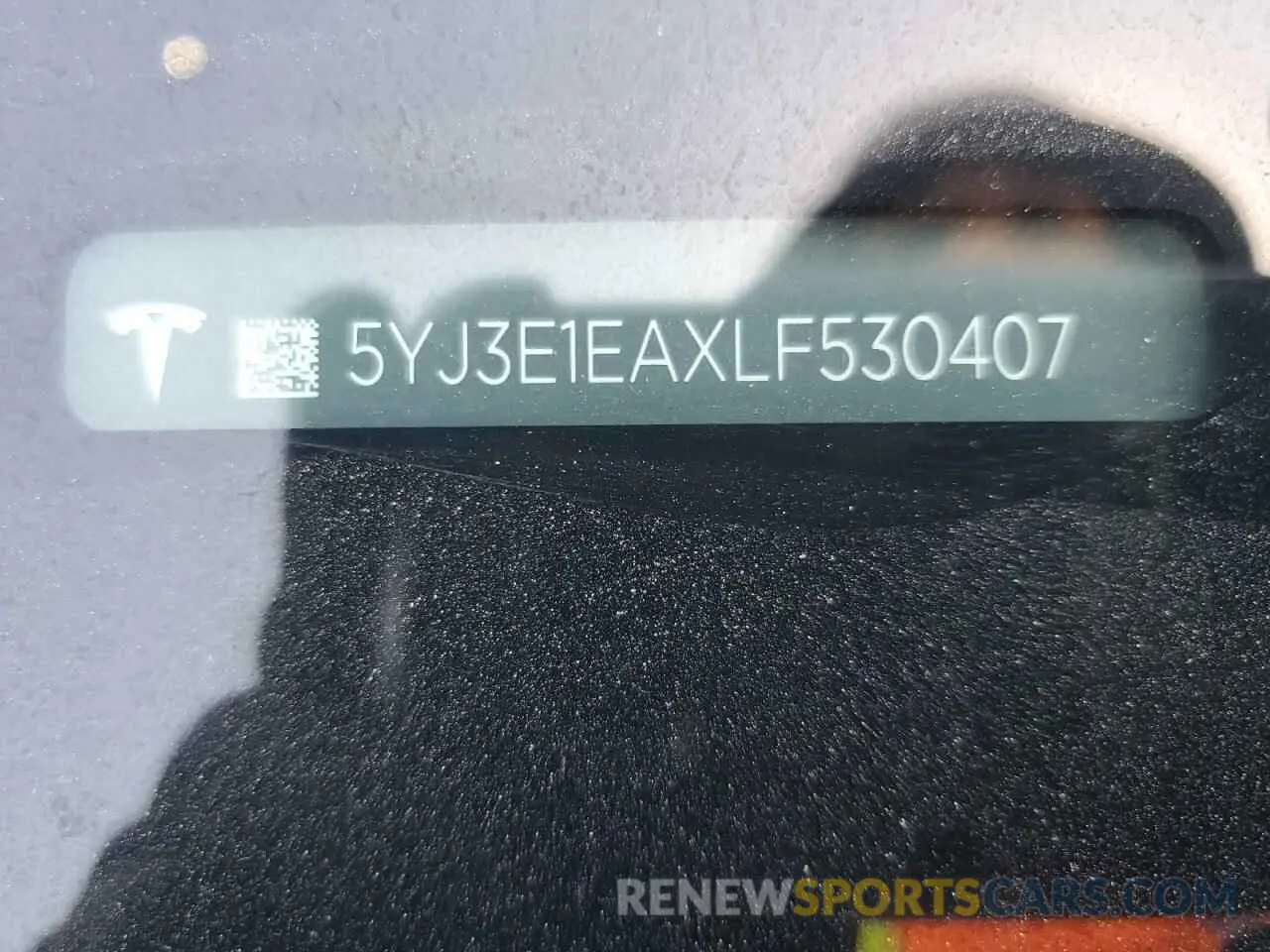 12 Photograph of a damaged car 5YJ3E1EAXLF530407 TESLA MODEL 3 2020