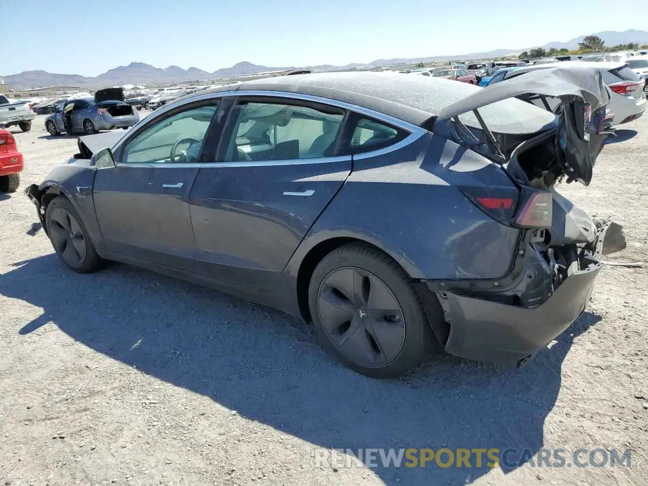 2 Photograph of a damaged car 5YJ3E1EAXLF591112 TESLA MODEL 3 2020