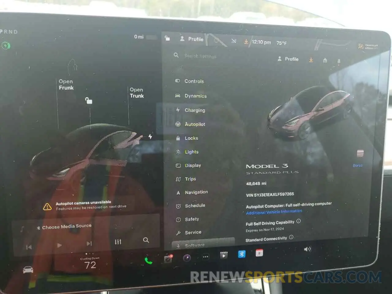 9 Photograph of a damaged car 5YJ3E1EAXLF597265 TESLA MODEL 3 2020