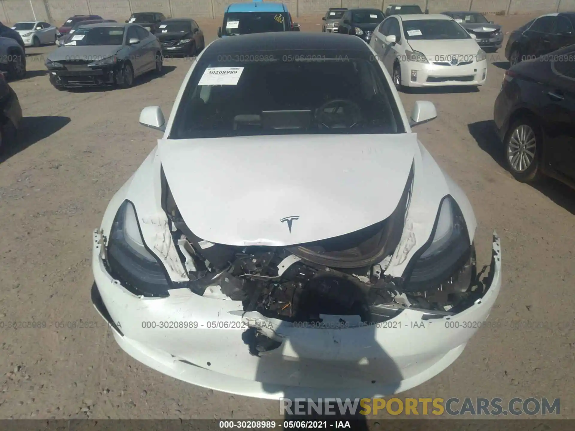 6 Photograph of a damaged car 5YJ3E1EAXLF597704 TESLA MODEL 3 2020