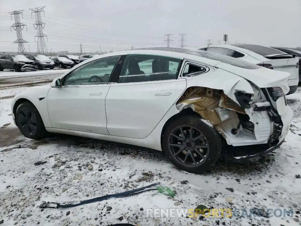 2 Photograph of a damaged car 5YJ3E1EAXLF598044 TESLA MODEL 3 2020