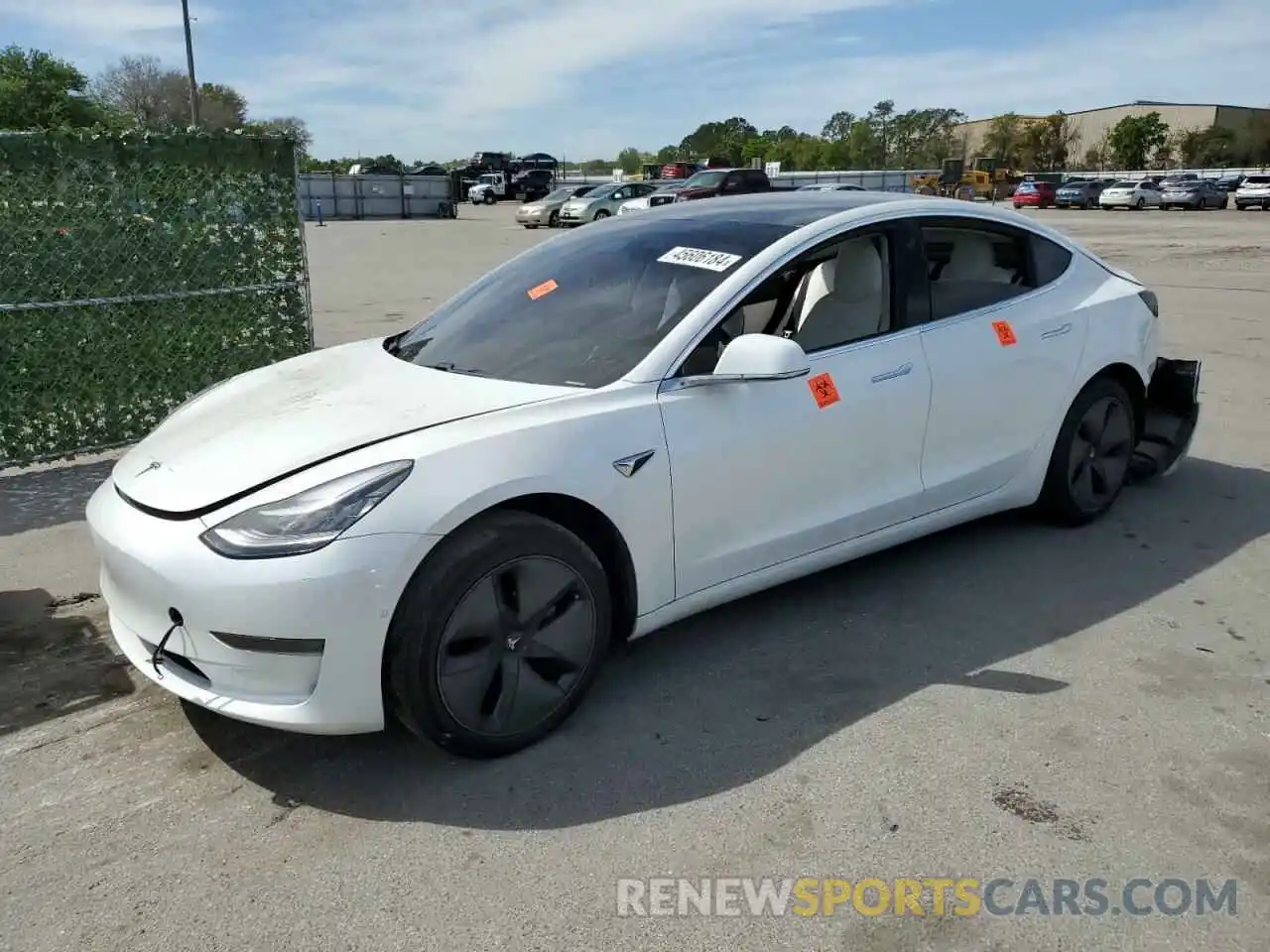 1 Photograph of a damaged car 5YJ3E1EAXLF599212 TESLA MODEL 3 2020