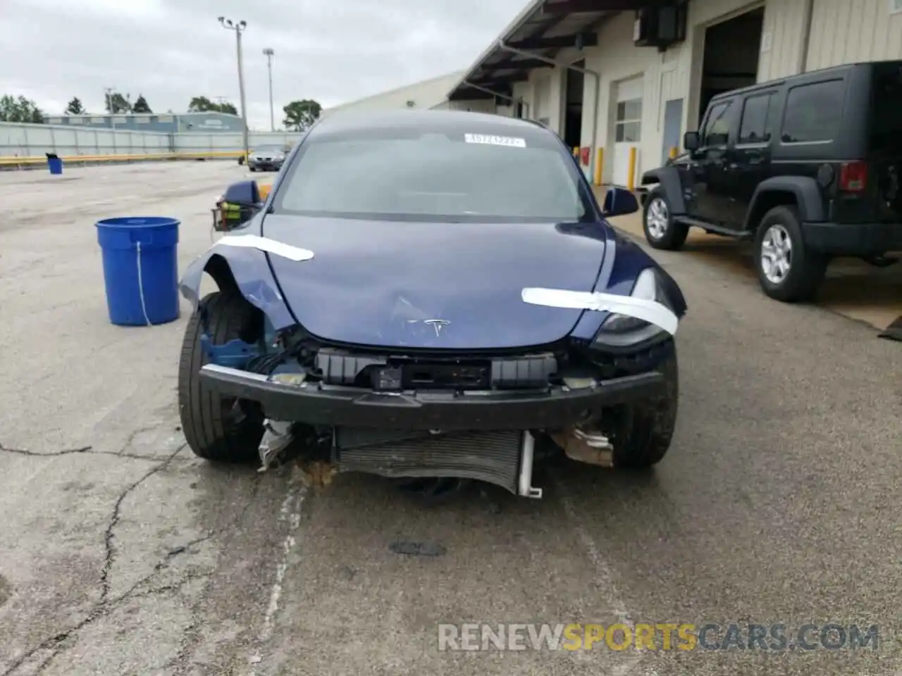 9 Photograph of a damaged car 5YJ3E1EAXLF609303 TESLA MODEL 3 2020