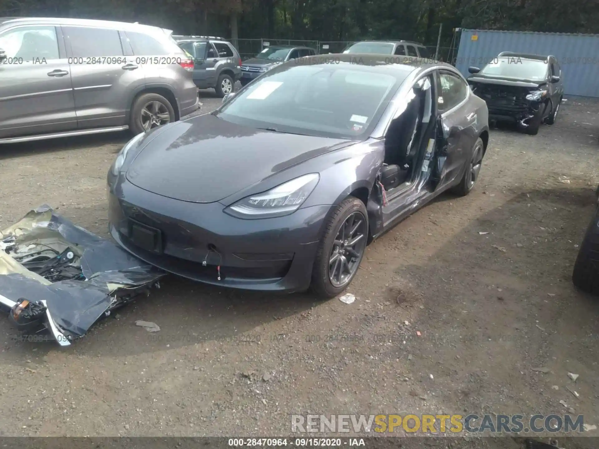 2 Photograph of a damaged car 5YJ3E1EAXLF611472 TESLA MODEL 3 2020