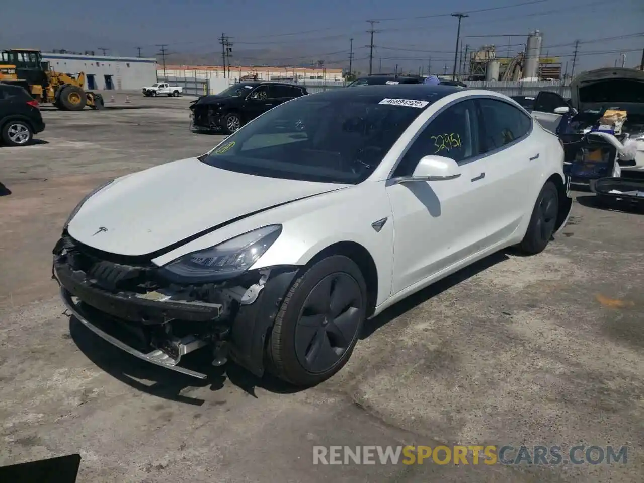 2 Photograph of a damaged car 5YJ3E1EAXLF612167 TESLA MODEL 3 2020