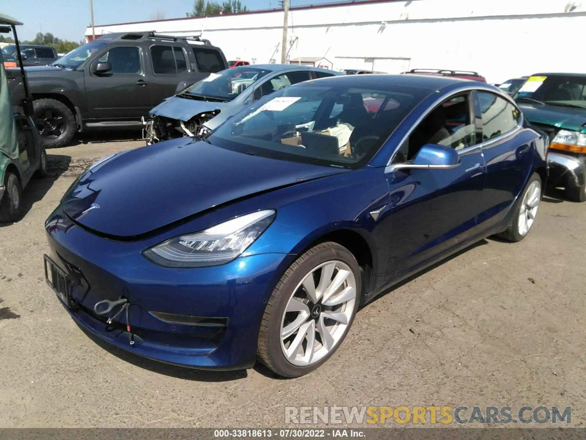 2 Photograph of a damaged car 5YJ3E1EAXLF614128 TESLA MODEL 3 2020