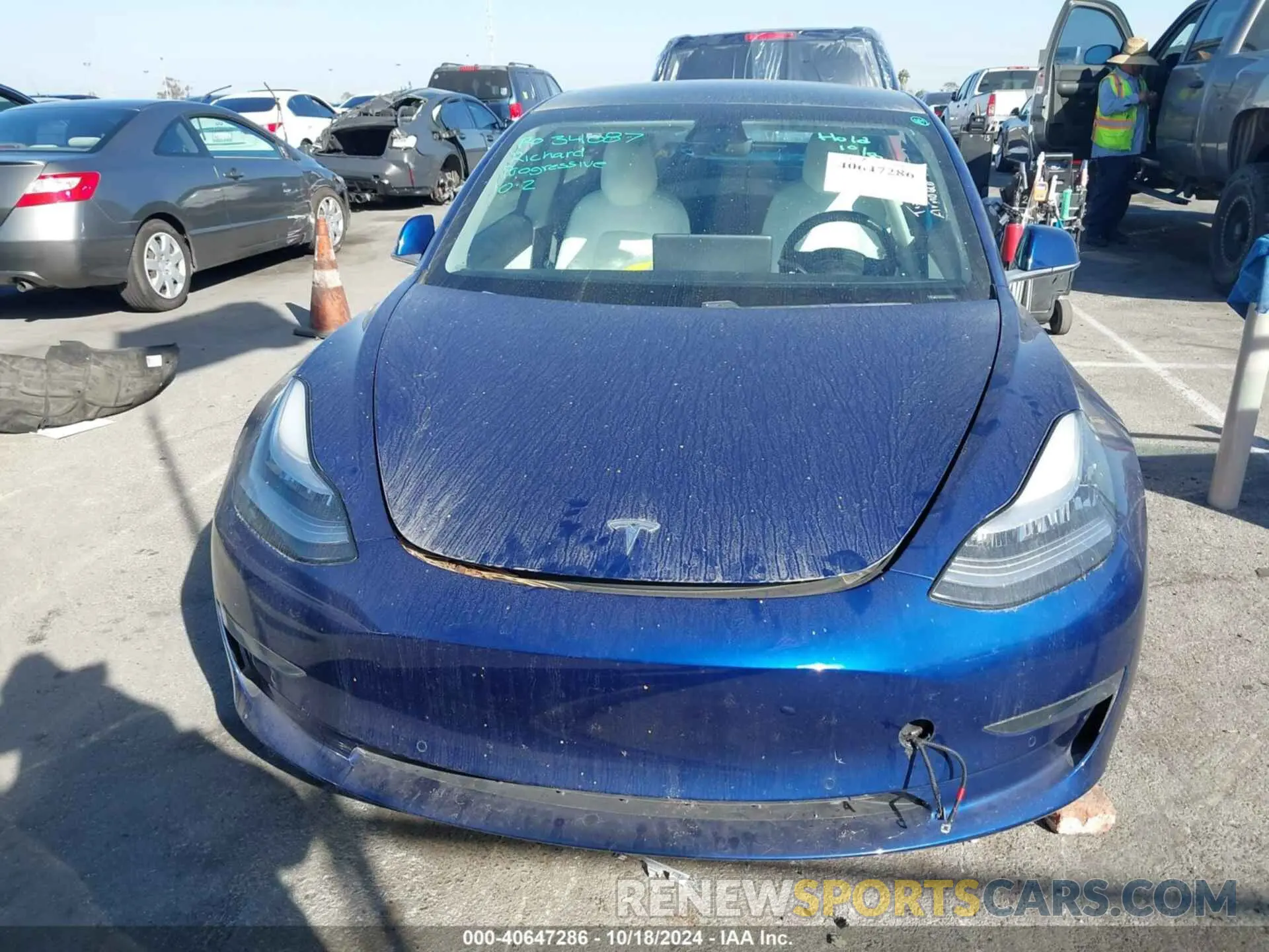 12 Photograph of a damaged car 5YJ3E1EAXLF615151 TESLA MODEL 3 2020