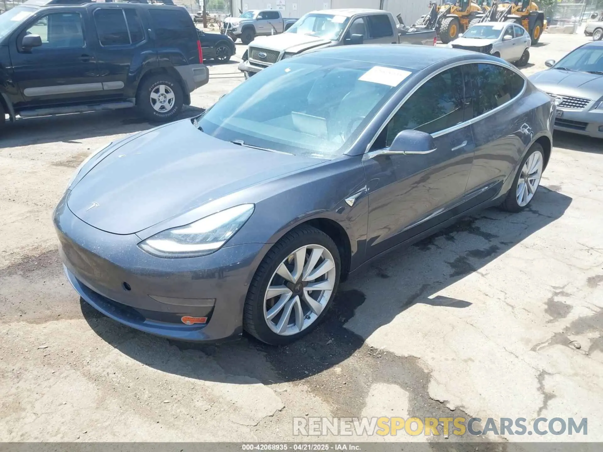 2 Photograph of a damaged car 5YJ3E1EAXLF615781 TESLA MODEL 3 2020