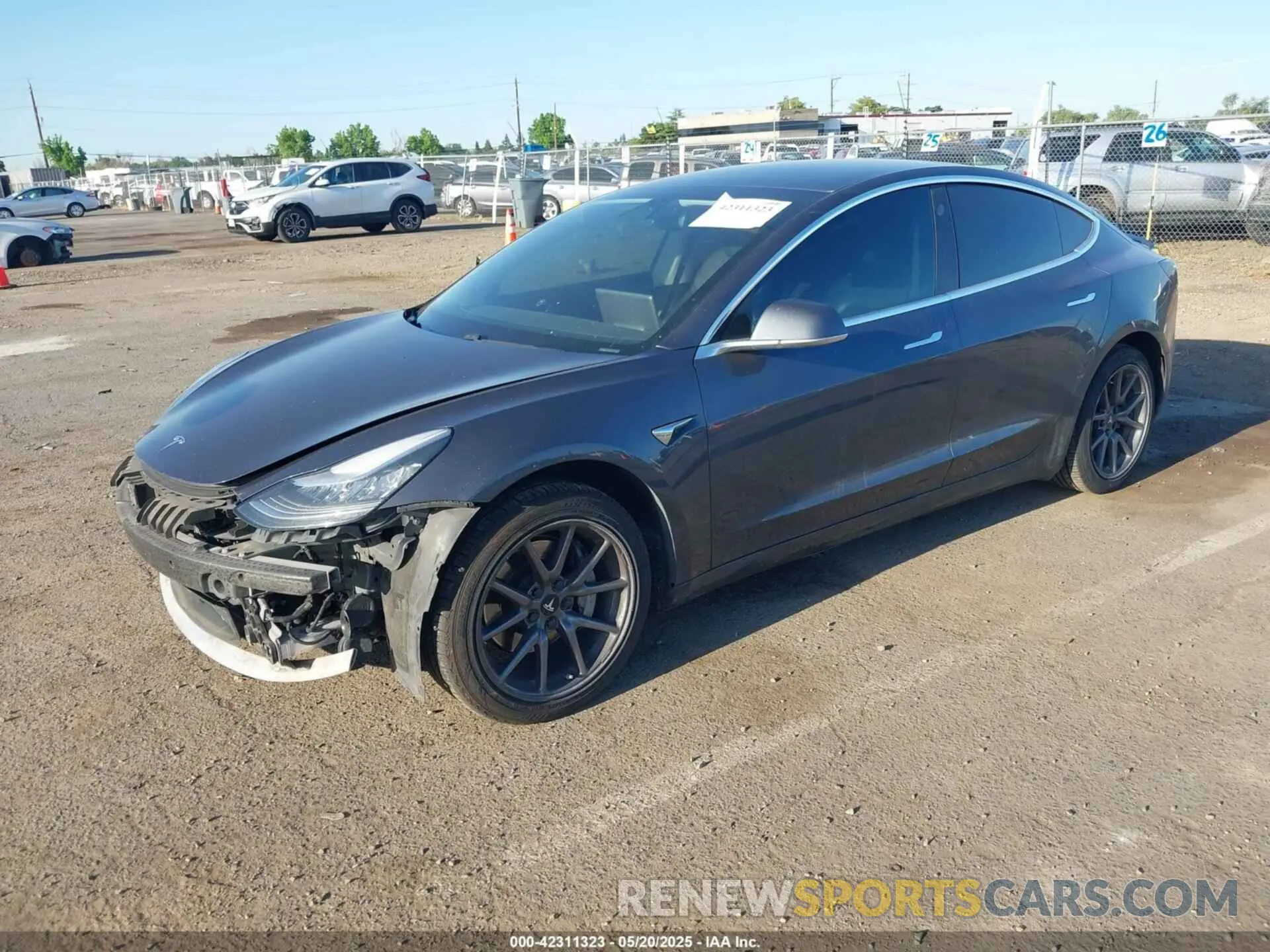 2 Photograph of a damaged car 5YJ3E1EAXLF630555 TESLA MODEL 3 2020