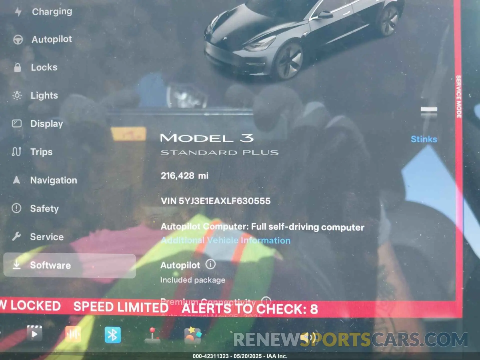 7 Photograph of a damaged car 5YJ3E1EAXLF630555 TESLA MODEL 3 2020