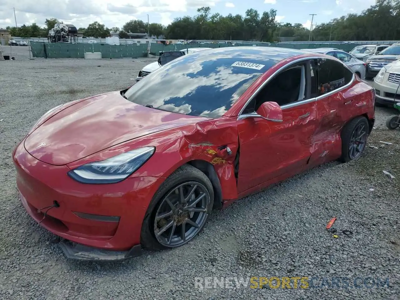 1 Photograph of a damaged car 5YJ3E1EAXLF630846 TESLA MODEL 3 2020