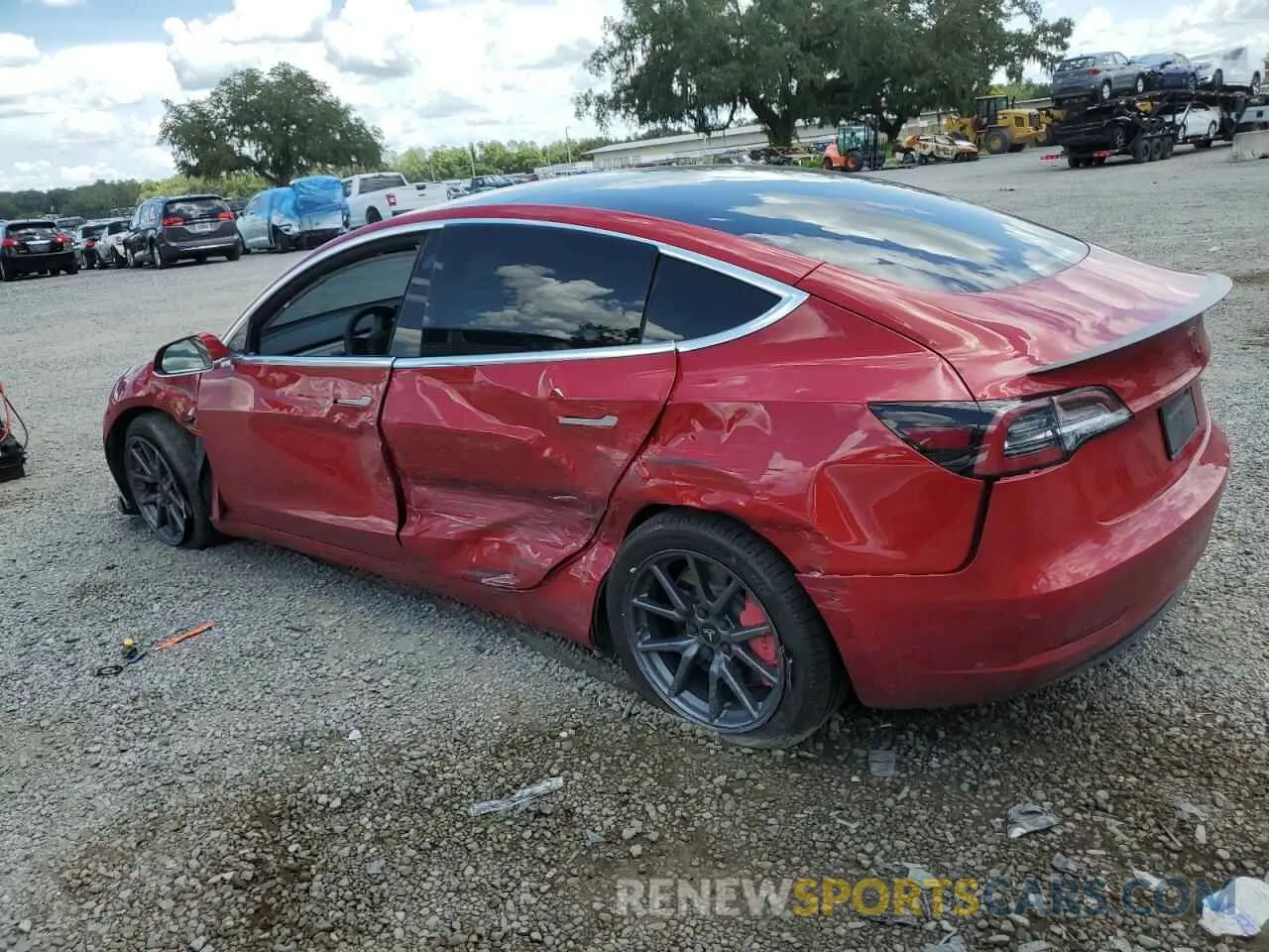 2 Photograph of a damaged car 5YJ3E1EAXLF630846 TESLA MODEL 3 2020
