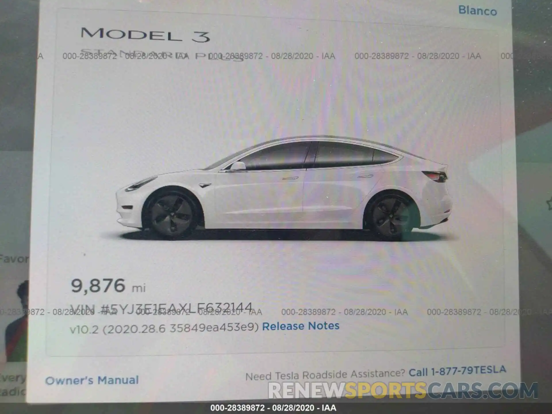 7 Photograph of a damaged car 5YJ3E1EAXLF632144 TESLA MODEL 3 2020