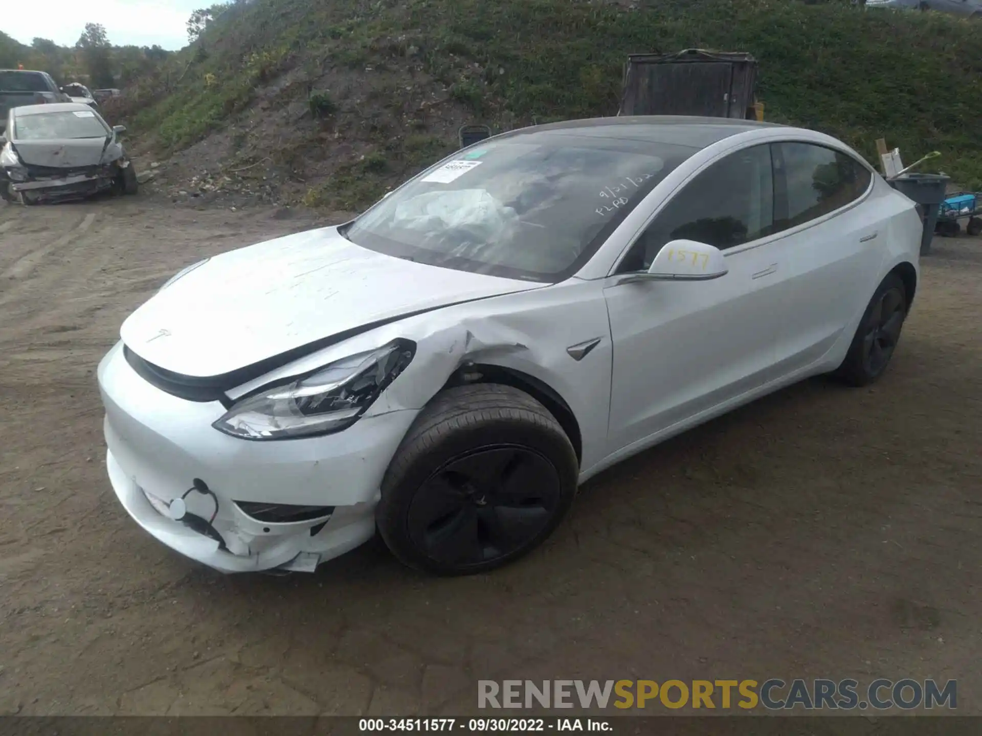 2 Photograph of a damaged car 5YJ3E1EAXLF632905 TESLA MODEL 3 2020