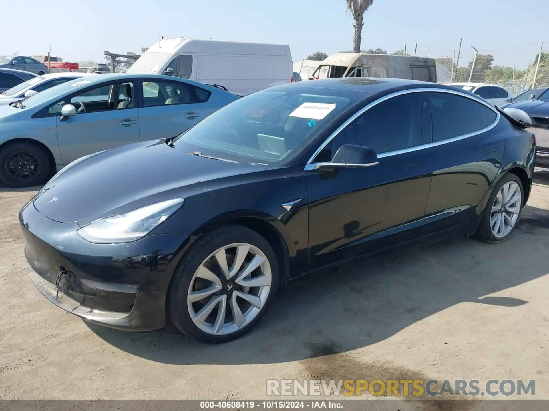 2 Photograph of a damaged car 5YJ3E1EAXLF645511 TESLA MODEL 3 2020
