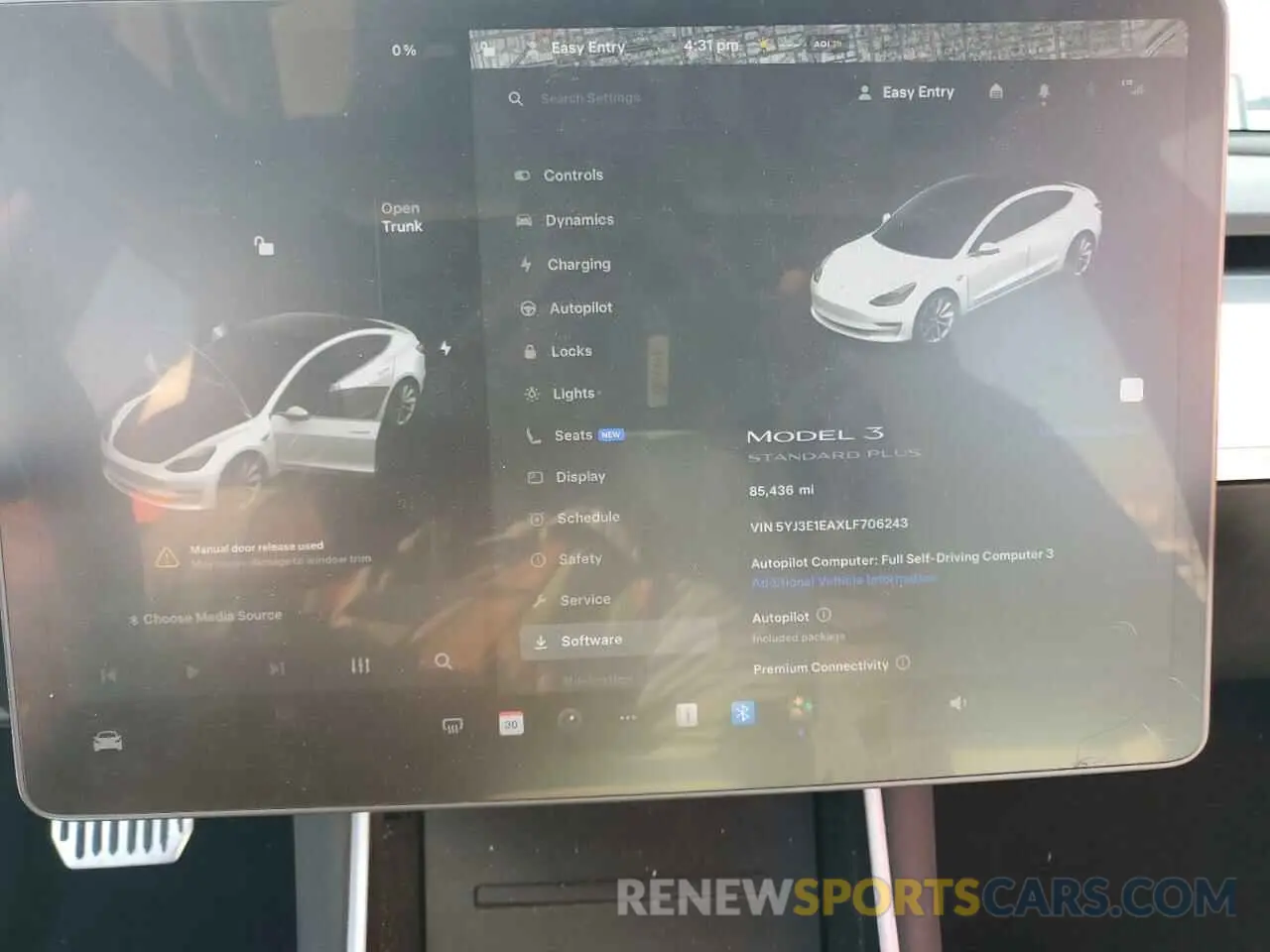 9 Photograph of a damaged car 5YJ3E1EAXLF706243 TESLA MODEL 3 2020