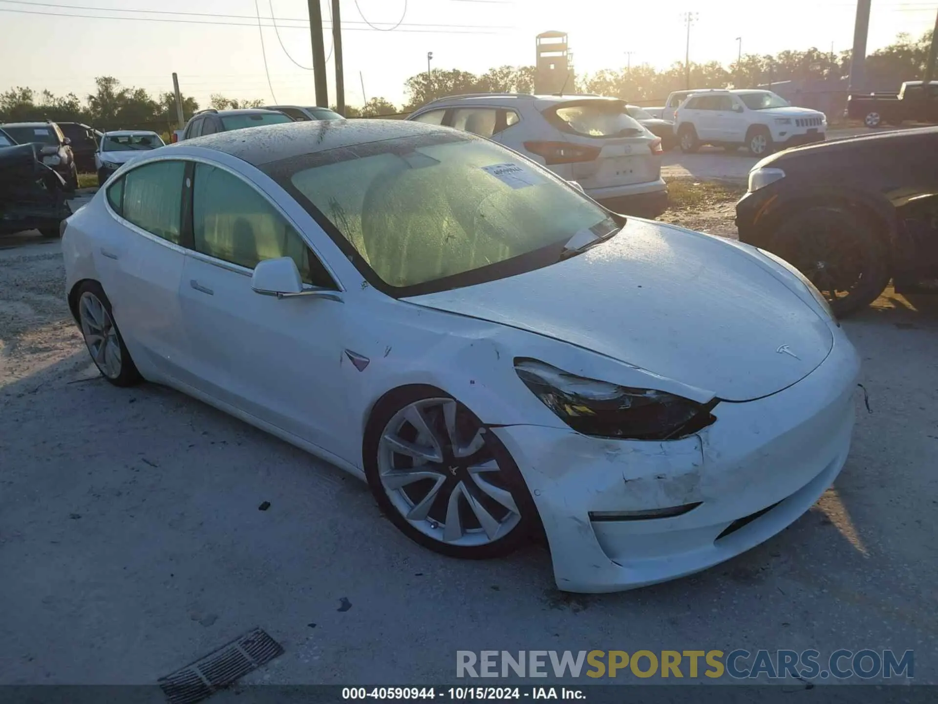 1 Photograph of a damaged car 5YJ3E1EAXLF709160 TESLA MODEL 3 2020