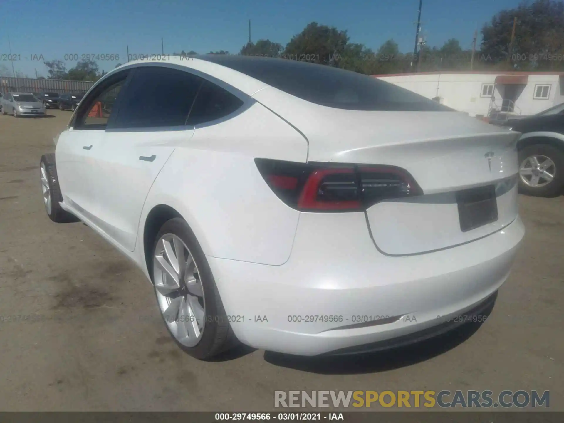 3 Photograph of a damaged car 5YJ3E1EAXLF717727 TESLA MODEL 3 2020