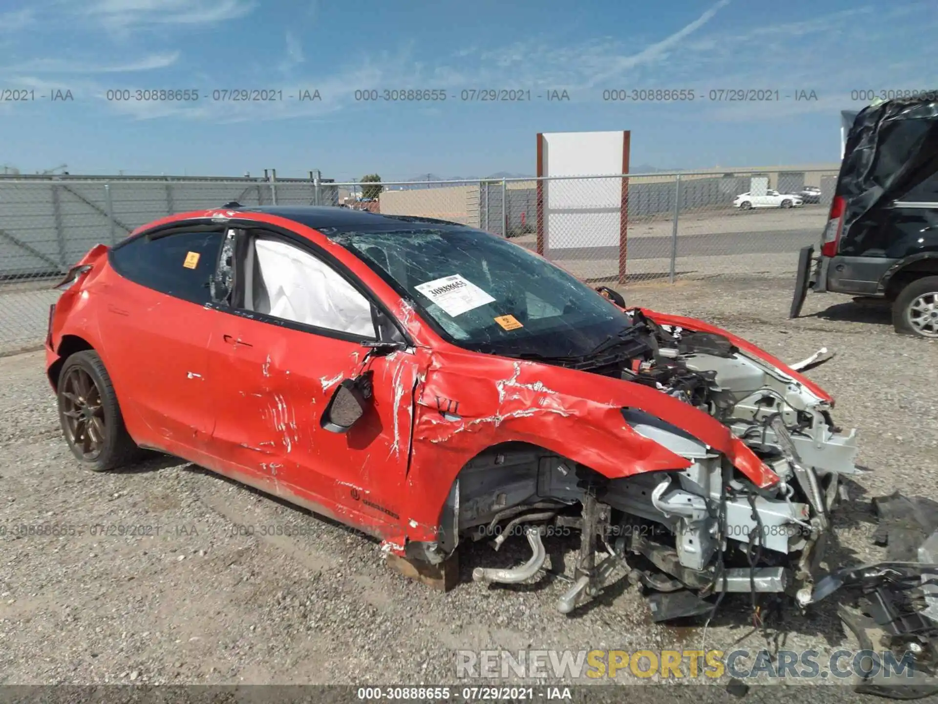 6 Photograph of a damaged car 5YJ3E1EAXLF718103 TESLA MODEL 3 2020