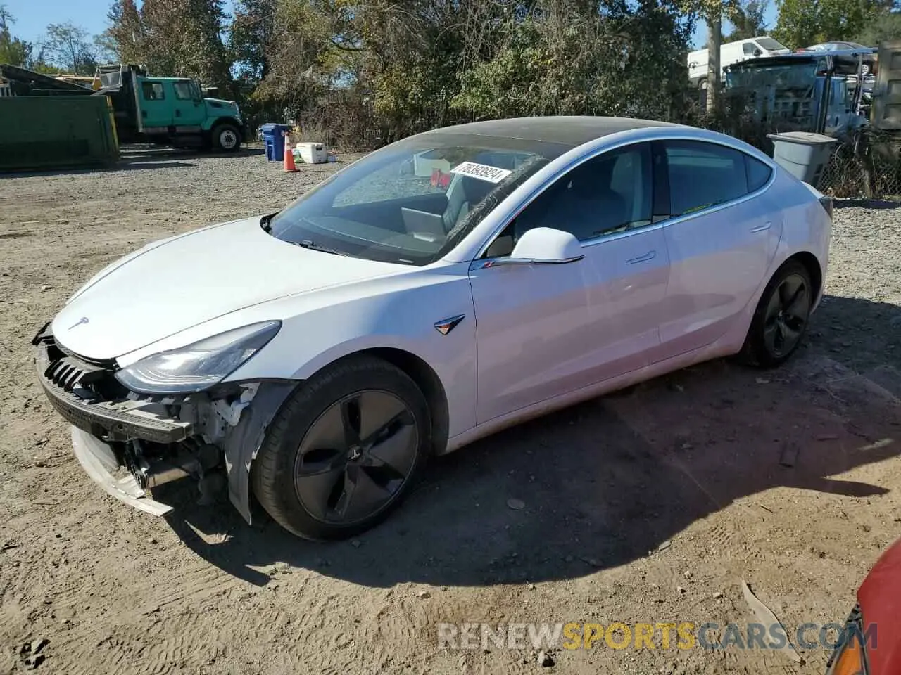 1 Photograph of a damaged car 5YJ3E1EAXLF736973 TESLA MODEL 3 2020