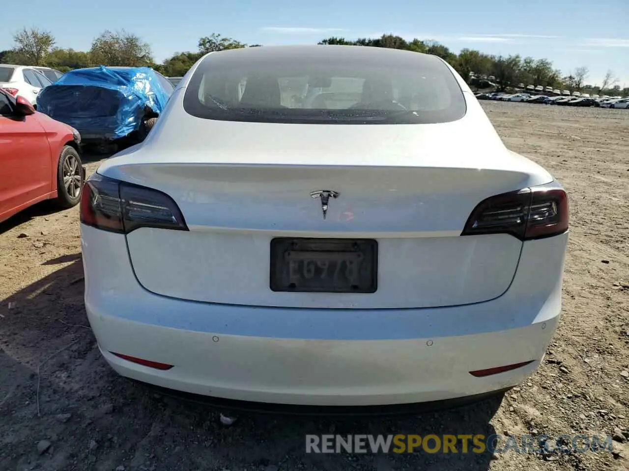 6 Photograph of a damaged car 5YJ3E1EAXLF736973 TESLA MODEL 3 2020