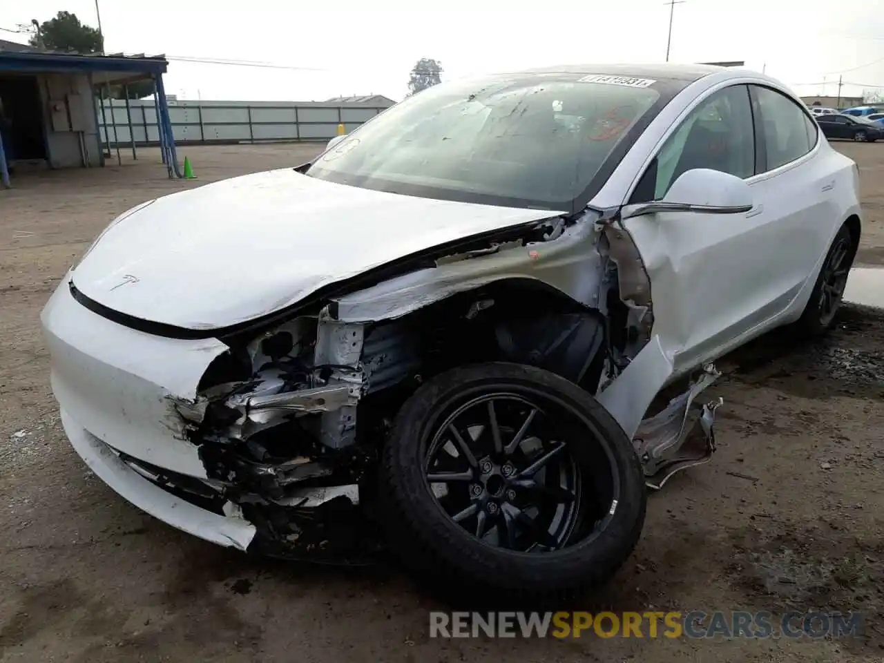 2 Photograph of a damaged car 5YJ3E1EAXLF740490 TESLA MODEL 3 2020