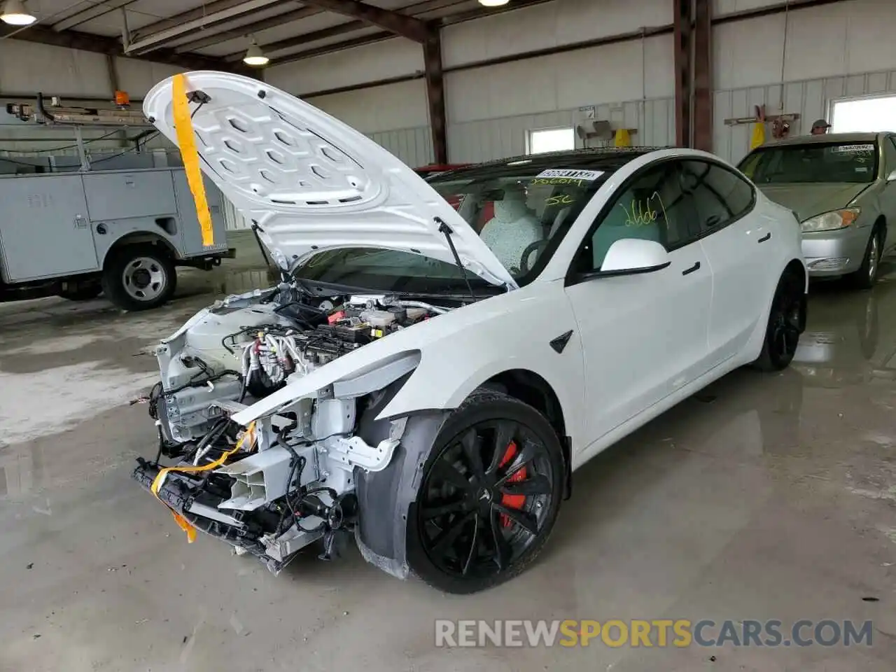 2 Photograph of a damaged car 5YJ3E1EAXLF786014 TESLA MODEL 3 2020