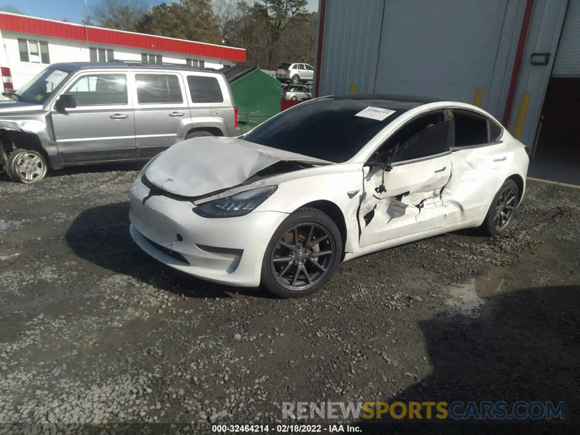 2 Photograph of a damaged car 5YJ3E1EAXLF797210 TESLA MODEL 3 2020