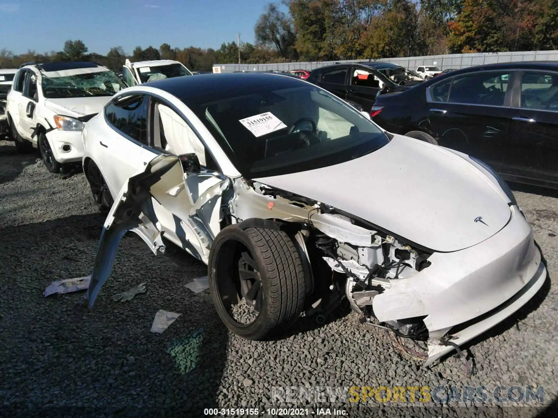 1 Photograph of a damaged car 5YJ3E1EAXLF797594 TESLA MODEL 3 2020