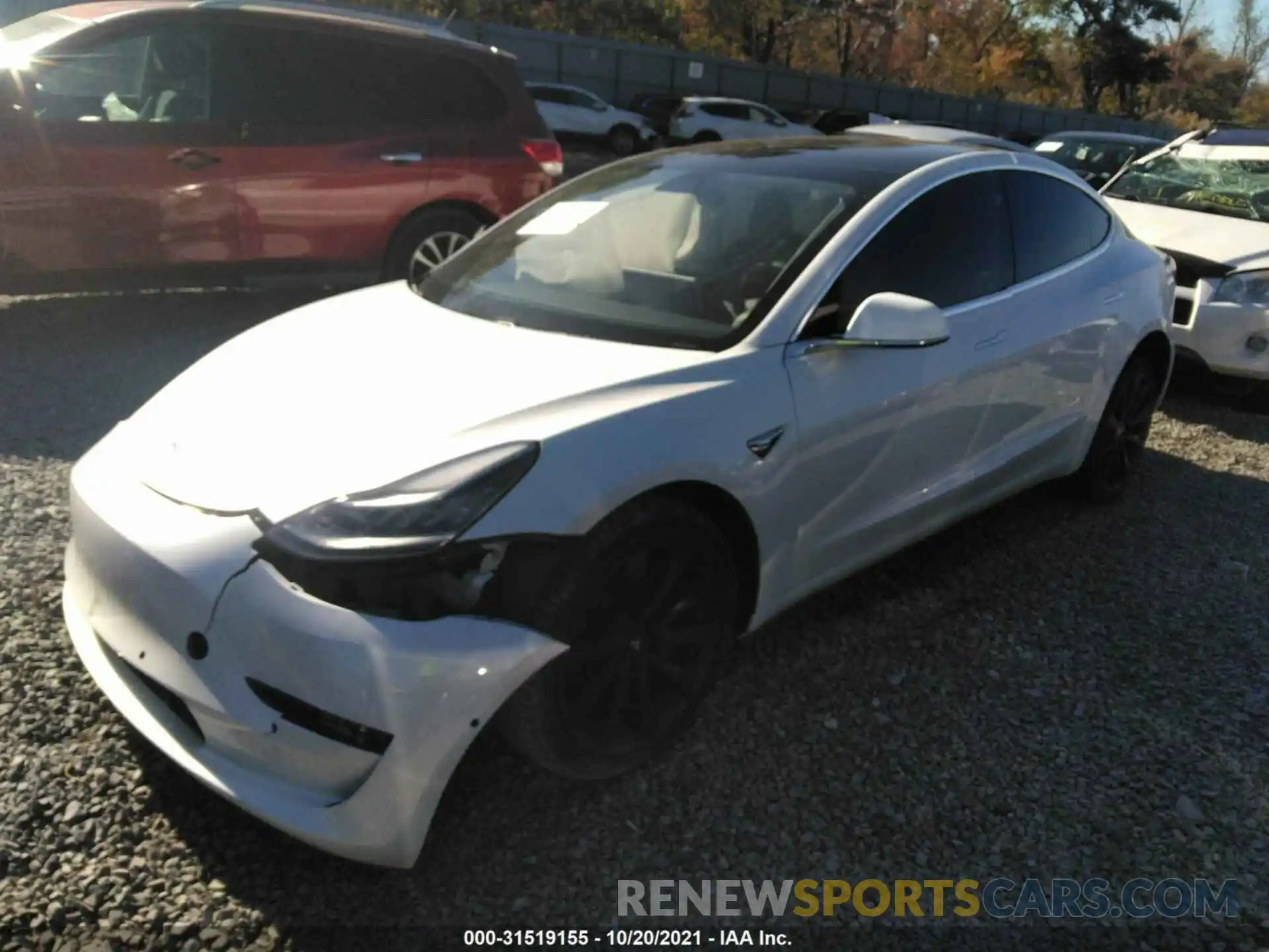 2 Photograph of a damaged car 5YJ3E1EAXLF797594 TESLA MODEL 3 2020