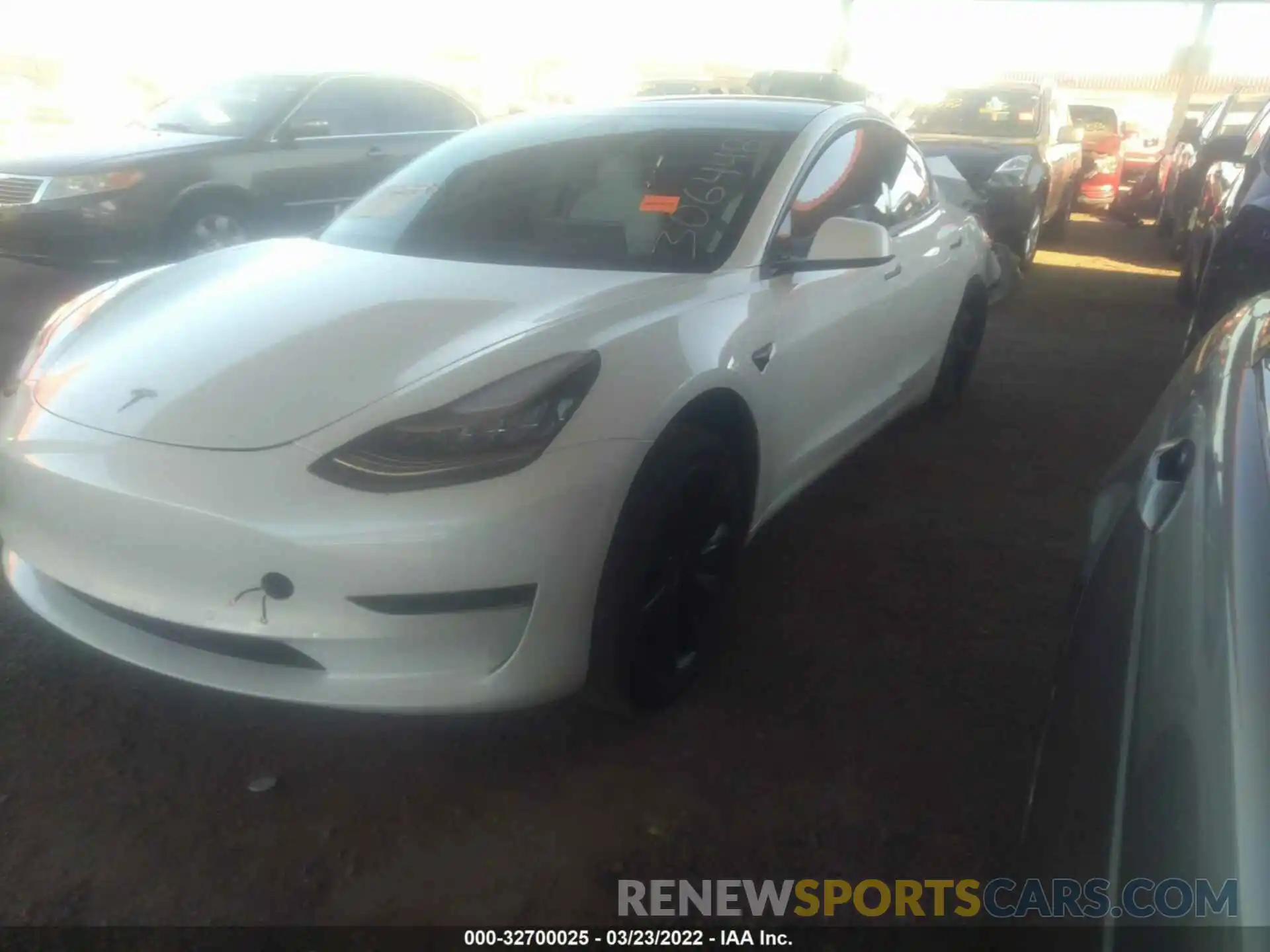 2 Photograph of a damaged car 5YJ3E1EAXLF797952 TESLA MODEL 3 2020