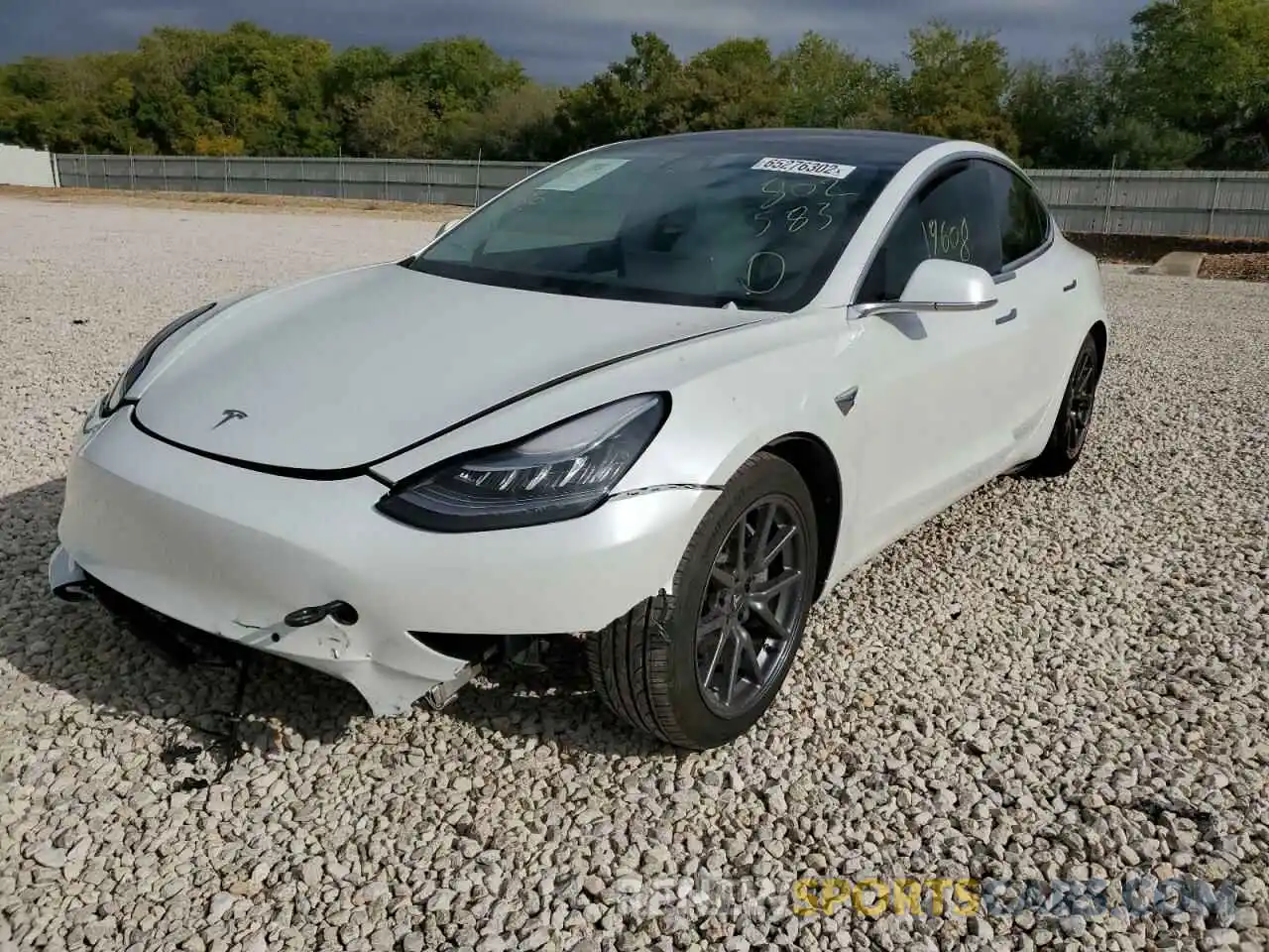 2 Photograph of a damaged car 5YJ3E1EAXLF802583 TESLA MODEL 3 2020