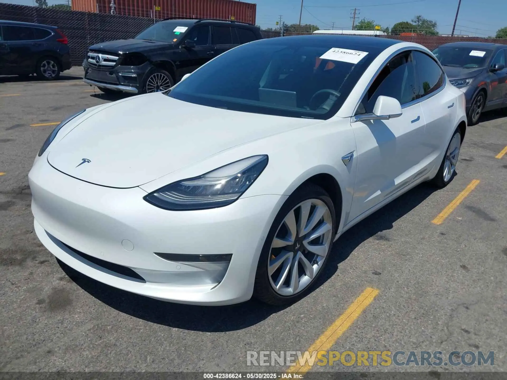 2 Photograph of a damaged car 5YJ3E1EAXLF806360 TESLA MODEL 3 2020