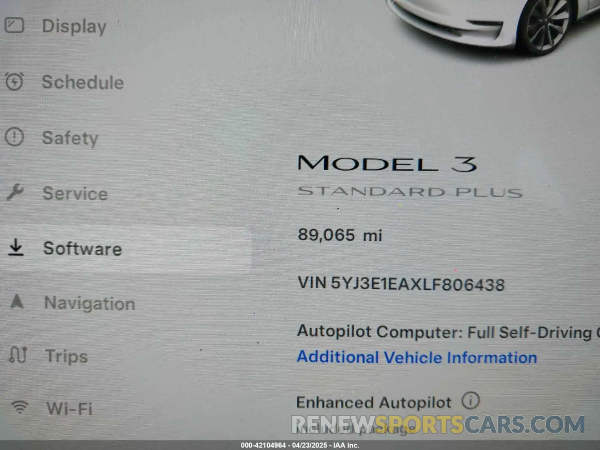 14 Photograph of a damaged car 5YJ3E1EAXLF806438 TESLA MODEL 3 2020
